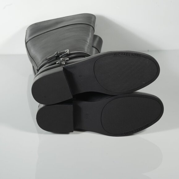 MICHAEL Michael Kors Preston Tall Black Leather Riding Boots Size 5.5M New - Picture 6 of 6